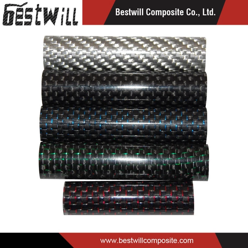Carbon Fiber Color Different Size Round Tubes