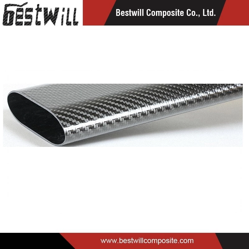 Full 3k Carbon Fiber Flat Tubes