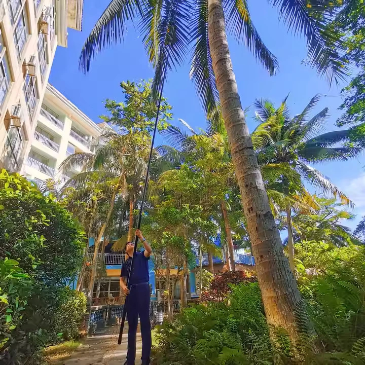 Carbon fiber telescopic rod for betel nut harvesting, picking Areca nut pole