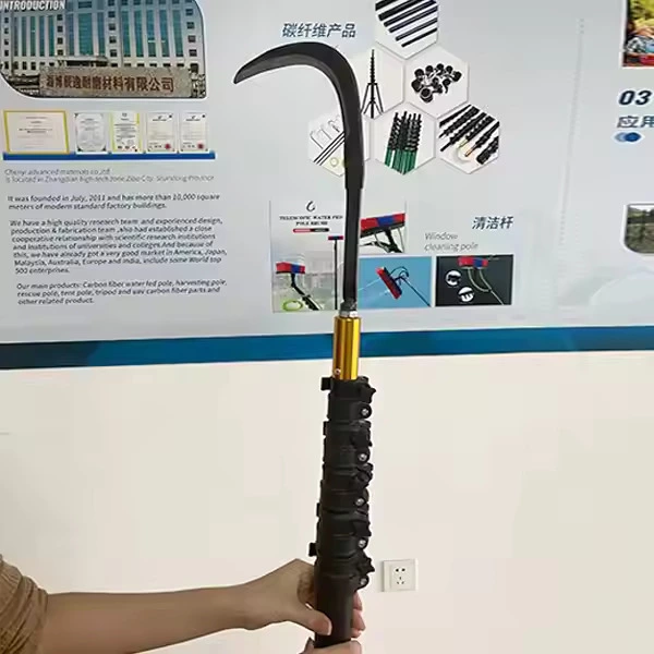 Carbon fiber telescopic rod for betel nut harvesting, picking Areca nut pole